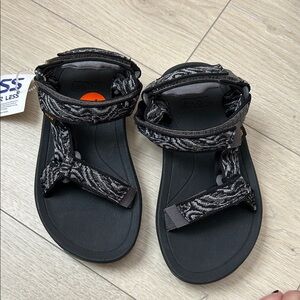 Teva Black and White Strappy Sandals NWT